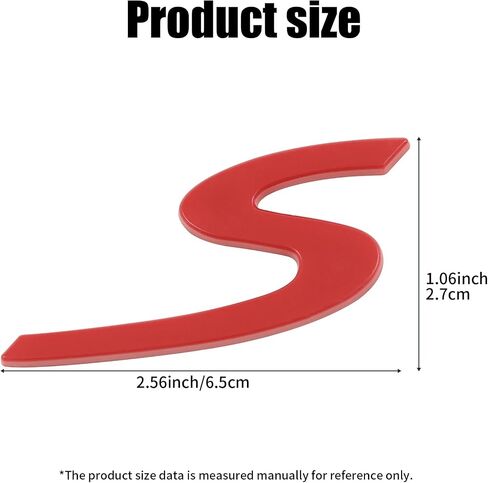 Red S Logo الخلفي صندوق التمهيد غطاء فتحة الباب الخلفي الشارة المتوافقة مع بورشه 911 991 992 718 Cayenne Panamera Macan Boxster Turbo Taycan 2013 to 2025 in Kuwait