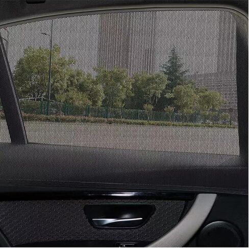 Cars Window Shades–4Pcs Breathable Mesh Sun Shade for Back & Side Windows, UV Protection for Baby, Family & Pets, Privacy Screen, Bug & Mosquito Blocker for SUV & Car, Ideal for Camping (SUV 24"x39") in Saudi Arabia