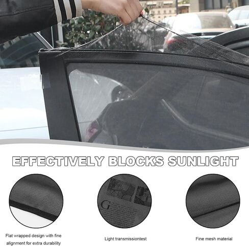 2 PCS Car Window Shades, Stretchy Mesh Front Rear Side Window Sun Shades for Heat Block UV Protection, Universal Breathable SUV Window Screen Covers to Keep Your Cars Cool (SUV, Front) in Saudi Arabia