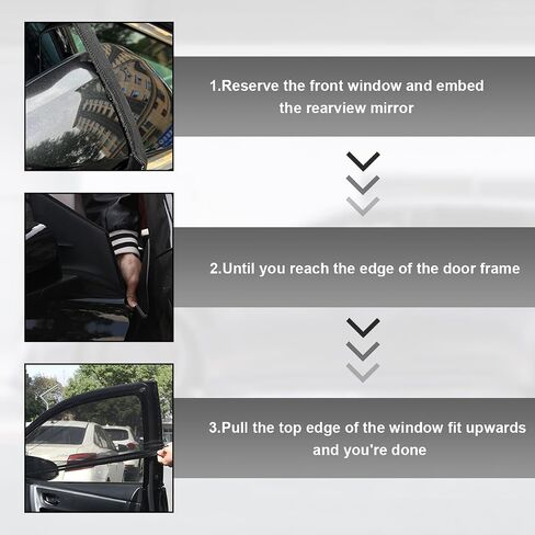 2 PCS Car Window Shades, Stretchy Mesh Front Rear Side Window Sun Shades for Heat Block UV Protection, Universal Breathable SUV Window Screen Covers to Keep Your Cars Cool (SUV, Front) in Saudi Arabia