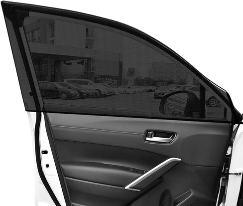 2 PCS Car Window Shades, Stretchy Mesh Front Rear Side Window Sun Shades for Heat Block UV Protection, Universal Breathable SUV Window Screen Covers to Keep Your Cars Cool (SUV, Front) in Saudi Arabia