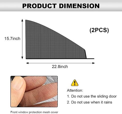 2 PCS Car Window Shades, Stretchy Mesh Front Rear Side Window Sun Shades for Heat Block UV Protection, Universal Breathable SUV Window Screen Covers to Keep Your Cars Cool (SUV, Front) in Saudi Arabia