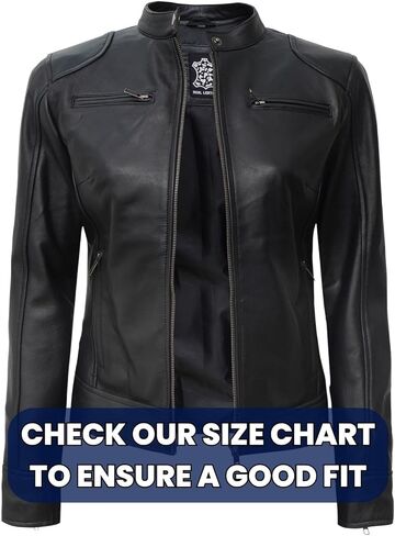 Leather Jacket Women - Real Lambskin Leather Dodg Women Biker Motorcycle Leather Jackets For Womens in Kuwait