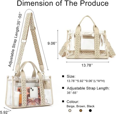 Faime Clear Tote Bag for Women Stadium المعتمد in Kuwait