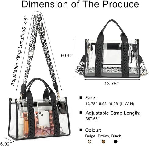 Faime Clear Tote Bag for Women Stadium المعتمد in Kuwait