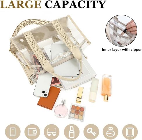 Faime Clear Tote Bag for Women Stadium المعتمد in Kuwait
