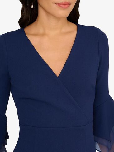Adrianna Papell Women's Crepe Combo Midi Dress in Saudi Arabia