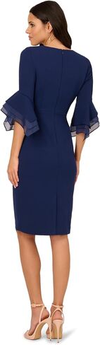 Adrianna Papell Women's Crepe Combo Midi Dress in Saudi Arabia