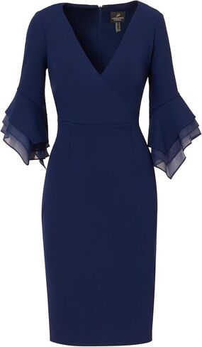 Adrianna Papell Women's Crepe Combo Midi Dress in Saudi Arabia
