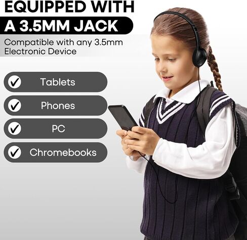 Kids Headphones Bulk 12 Pack for School Classroom,Wholeslae Wired Durable Earphones Class Set for Students Children Toddler Teens Boys Girls and Adult(FM101 Black) in Saudi Arabia