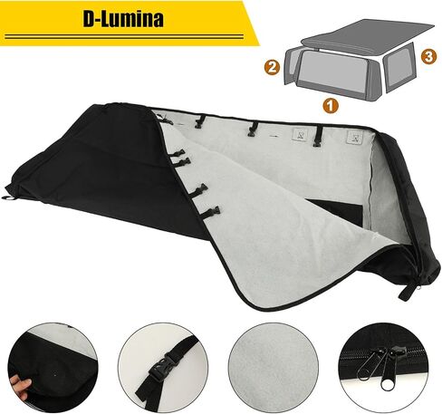 D-Lumina Freedom Panel Hard Top Storage Bag - Compatible with 2021 2022 2023 2024 2025 Ford Bronco 2/4 Door - (NOT Compatible for bronco sport Model) w/Carry Handle Hardtop Organizer Bag, Black in Saudi Arabia