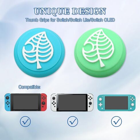 PERFECTSIGHT Switch Thumb Grips, Cute Joystick Caps for Nintendo Switch, 4 PCS Thumbstick Cover for Switch Lite, Switch OLED, Analog Stick Button Cover for NS Joycon Controller (Yellow+Pink) in Kuwait