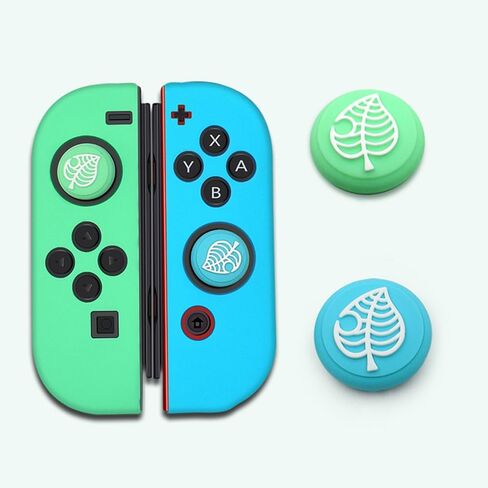 PERFECTSIGHT Switch Thumb Grips, Cute Joystick Caps for Nintendo Switch, 4 PCS Thumbstick Cover for Switch Lite, Switch OLED, Analog Stick Button Cover for NS Joycon Controller (Yellow+Pink) in Kuwait
