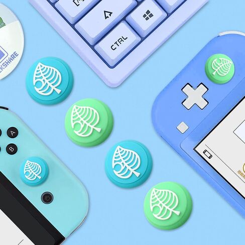 PERFECTSIGHT Switch Thumb Grips, Cute Joystick Caps for Nintendo Switch, 4 PCS Thumbstick Cover for Switch Lite, Switch OLED, Analog Stick Button Cover for NS Joycon Controller (Yellow+Pink) in Kuwait