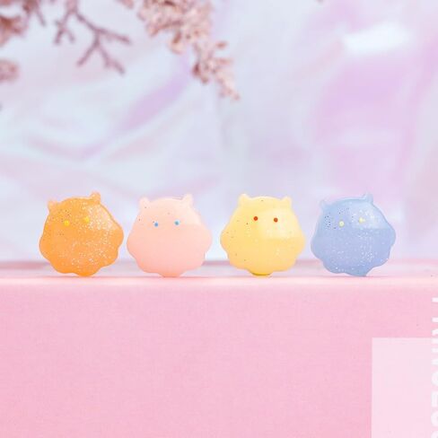 PERFECTSIGHT Switch Thumb Grips, Cute Joystick Caps for Nintendo Switch, 4 PCS Thumbstick Cover for Switch Lite, Switch OLED, Analog Stick Button Cover for NS Joycon Controller (Yellow+Pink) in Kuwait