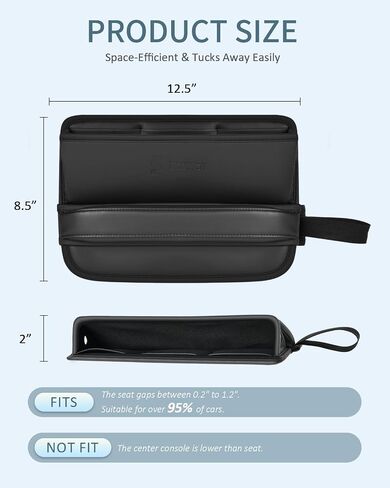 FLORICH Car Seat Gap Filler Organizer, Premium Leather Car Gap Filler for Car, Car Seat Organizer and Storages Between Seat Car Gap Filler Universal Fit for Car SUV Truck in Saudi Arabia