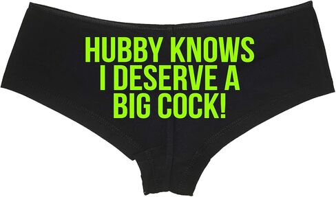 Knaughty Knickers Hubby يعرف أنني أستحق الديك الكبير مشترك زوجة ساخنة سراويل سوداء in Kuwait