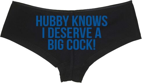 Knaughty Knickers Hubby يعرف أنني أستحق الديك الكبير مشترك زوجة ساخنة سراويل سوداء in Kuwait