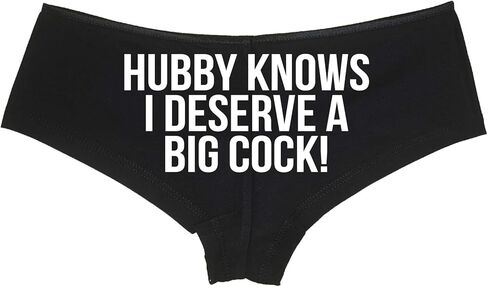 Knaughty Knickers Hubby يعرف أنني أستحق الديك الكبير مشترك زوجة ساخنة سراويل سوداء in Kuwait