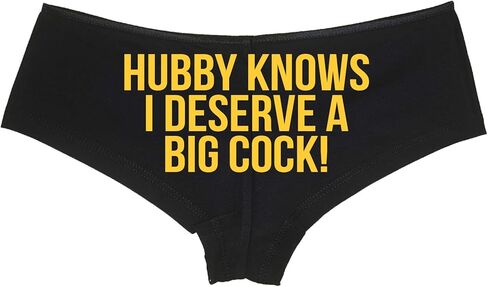 Knaughty Knickers Hubby يعرف أنني أستحق الديك الكبير مشترك زوجة ساخنة سراويل سوداء in Kuwait