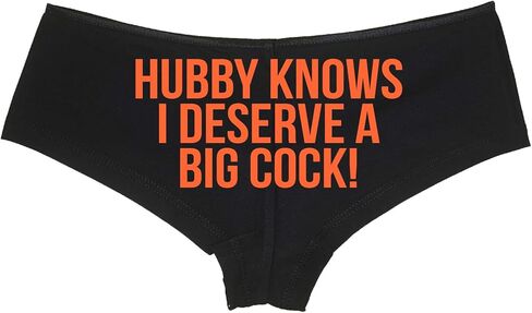 Knaughty Knickers Hubby يعرف أنني أستحق الديك الكبير مشترك زوجة ساخنة سراويل سوداء in Kuwait