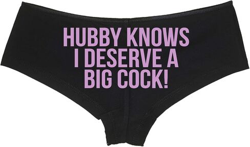 Knaughty Knickers Hubby يعرف أنني أستحق الديك الكبير مشترك زوجة ساخنة سراويل سوداء in Kuwait