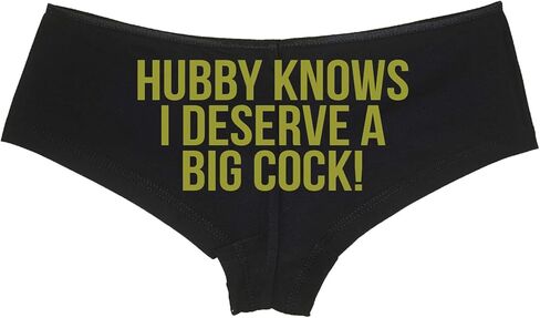 Knaughty Knickers Hubby يعرف أنني أستحق الديك الكبير مشترك زوجة ساخنة سراويل سوداء in Kuwait