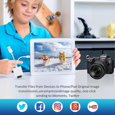 5 في 1 قارئ بطاقة الذاكرة ، محول بطاقة الذاكرة من النوع C المعتمد من MFI لنظام التشغيل Mac و iPad Pro Air Mini و USB C و USB مع فتحات بطاقة Micro SD & SD ، يدعم SD/Micro SD/SDHC/SDXC/MMC in Kuwait