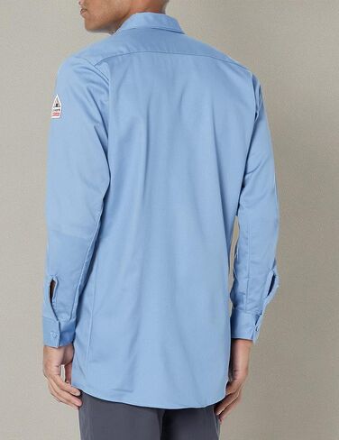 Bulwark Fr Men's Flame Resistant 7 Oz Cotton Shirt مع تنفيس الأكمام in Kuwait