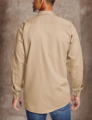 Bulwark Fr Men's Flame Resistant 7 Oz Cotton Shirt مع تنفيس الأكمام in Kuwait
