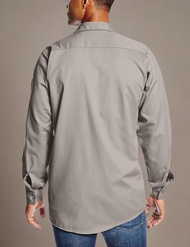 Bulwark Fr Men's Flame Resistant 7 Oz Cotton Shirt مع تنفيس الأكمام in Kuwait