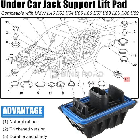 4pcs تحت دعم دعم السيارة Pad 51717189259 متوافق مع BMW x3 x4 x5 x6 in Saudi Arabia
