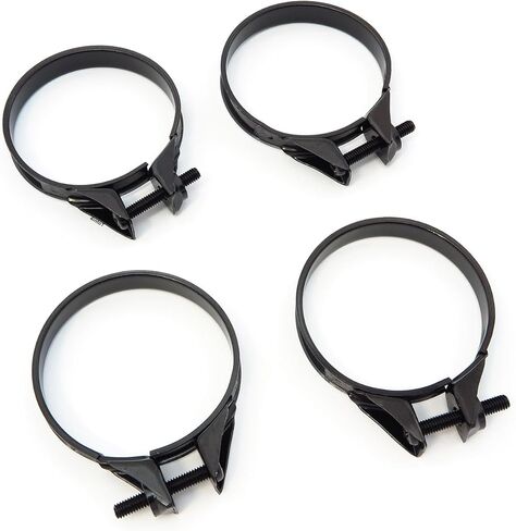 Set of 4 - Black Carburetor Carb Clamps - 47mm - 50mm - Compatible with Vintage Honda Kawasaki Suzuki Yamaha Motorcycles in Saudi Arabia