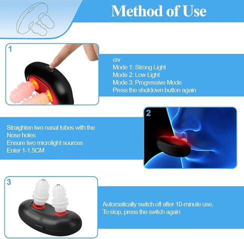 جهاز العلاج الأنفي الأحمر للضوء ، وعلاج الضوء الأحمر المحمول للأنف ، وجهاز مهدئ الأنف يسهل حمله in Saudi Arabia