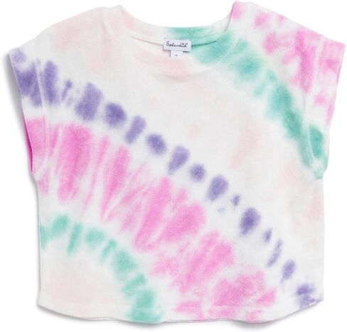 Splendid Girls' Daydream Short Sleeve Boxy Fit Tie Dye Top in Saudi Arabia