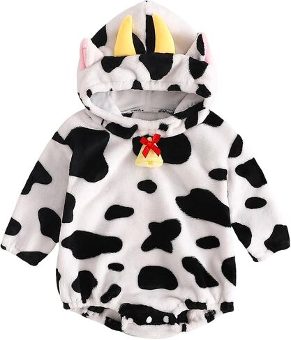 woshilaocai Baby Halloween Costume Boy Girl Animal Monster Hooded Romper Toddler Warm Costumes in Kuwait