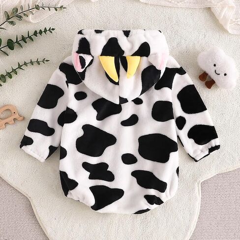 woshilaocai Baby Halloween Costume Boy Girl Animal Monster Hooded Romper Toddler Warm Costumes in Kuwait