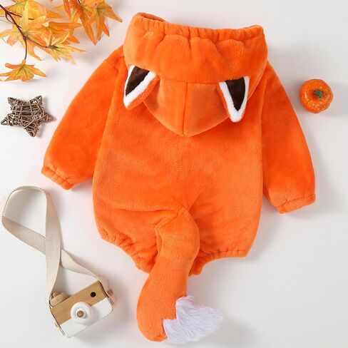 woshilaocai Baby Halloween Costume Boy Girl Animal Monster Hooded Romper Toddler Warm Costumes in Kuwait
