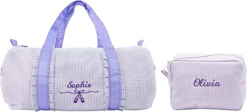 MT WORLD Pink Ballet Bags for Girls Ruffle Kids Overnight Duffle Bag Seersucker Personalized Dance Bag with Name Weekender Bag Custom Small Duffle Bag for Travel School Sleepover in Saudi Arabia