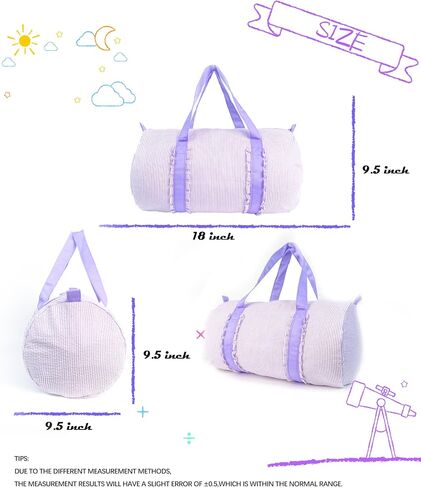 MT WORLD Pink Ballet Bags for Girls Ruffle Kids Overnight Duffle Bag Seersucker Personalized Dance Bag with Name Weekender Bag Custom Small Duffle Bag for Travel School Sleepover in Saudi Arabia
