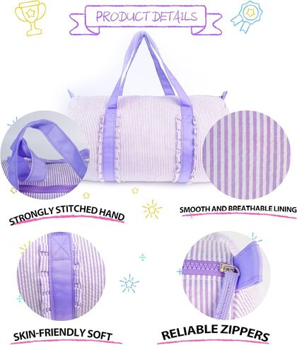 MT WORLD Pink Ballet Bags for Girls Ruffle Kids Overnight Duffle Bag Seersucker Personalized Dance Bag with Name Weekender Bag Custom Small Duffle Bag for Travel School Sleepover in Saudi Arabia
