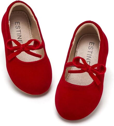 Estine Mary Jane Flats for Toddler Girls Little Kids Grity Dress Princess Wedding Ballet Shoes in Kuwait