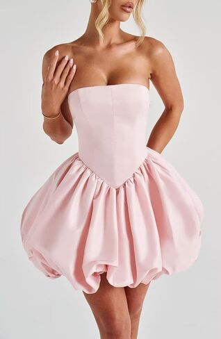 SoDigne Strapless Short Homecoming Dresses with Bow Corset Prom Gown Satin Mini Cocktail Party Dress for Teens in Saudi Arabia