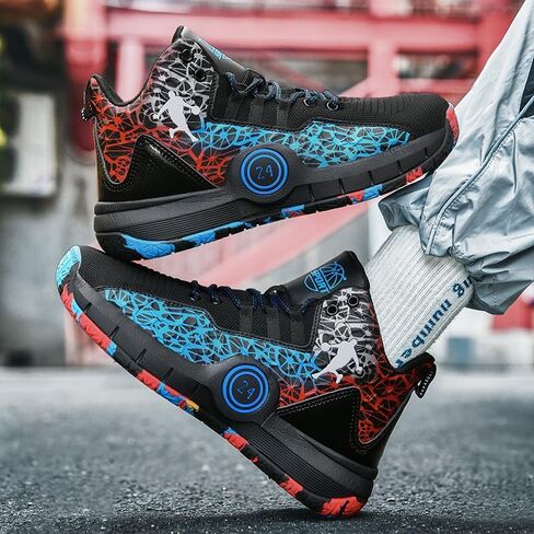 Basketball Shoes for Boys and Girls, Walking Running Shoes Breathable Comfortable Boys Sneakers for Little and Big Kids in Kuwait