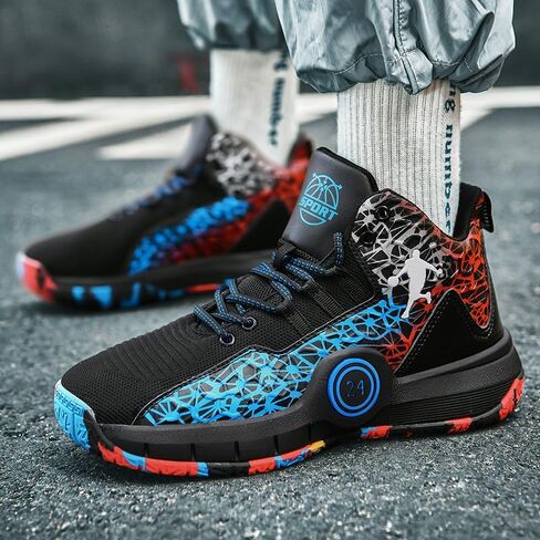 Basketball Shoes for Boys and Girls, Walking Running Shoes Breathable Comfortable Boys Sneakers for Little and Big Kids in Kuwait