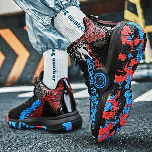 Basketball Shoes for Boys and Girls, Walking Running Shoes Breathable Comfortable Boys Sneakers for Little and Big Kids in Kuwait
