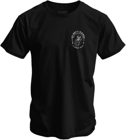 Combat Iron Men's Graphic T-Shirt | No Soft Hands, Reaper | Cotton-Poly Blend | Athletic Fit, Tagless Comfort in Saudi Arabia