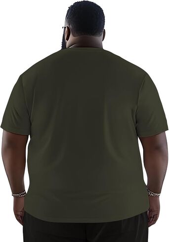 Men's 3XL-8XL Big and Tall T-Shirts Casual Stretch Short-Sleeve Tee for Men in Kuwait