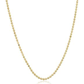 Kooljewelry 14k Gold 1.15 mm Ball Chain Necklace (yellow gold or white gold) in Kuwait