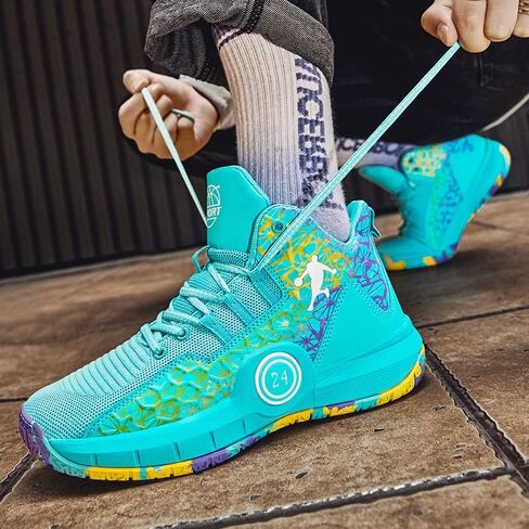 Basketball Shoes for Boys and Girls, Walking Running Shoes Breathable Comfortable Boys Sneakers for Little and Big Kids in Kuwait